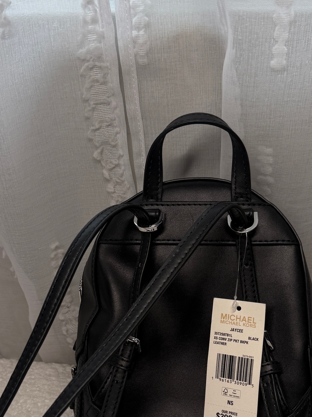 MICHAEL KORS Black Pebbled Leather Mini Backpack - Picture 2 of 2